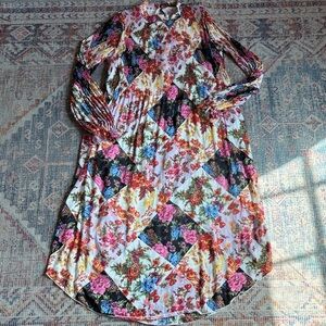 Anthropologie Multicolor Floral patchwork Dress